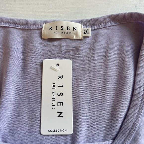 Risen Los Angeles Womens 2x Lilac Sweater Soft Lightweight New with tags - Picture 4 of 6